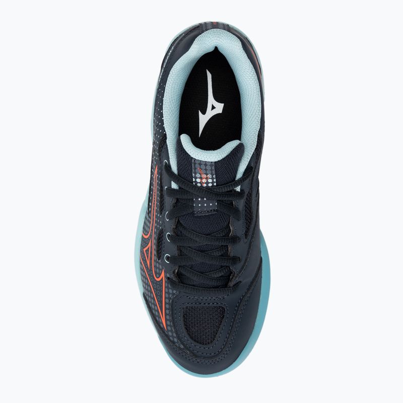 Buty do tenisa dziecięce Mizuno Exceed Star CC collegiate blue/ soleil/ tanager/ turquoise 6