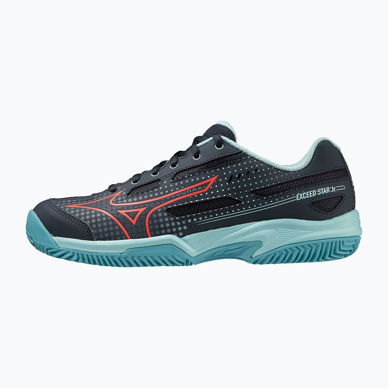 Buty do tenisa dziecięce Mizuno Exceed Star CC collegiate blue/ soleil/ tanager/ turquoise 7