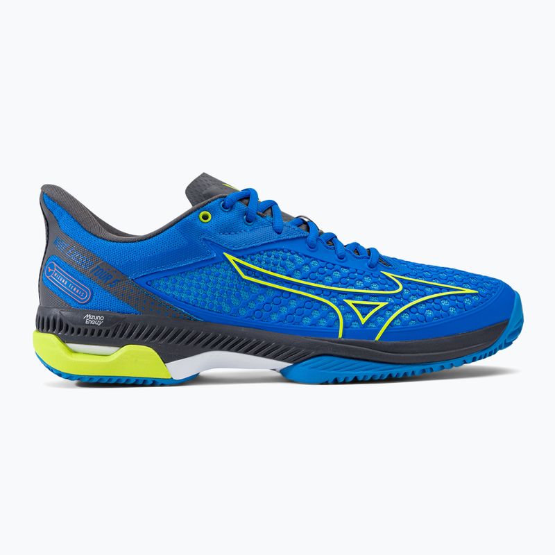 Buty do tenisa męskie Mizuno Wave Exceed Tour 5 CC peace blue/acid lime/iron gate 2