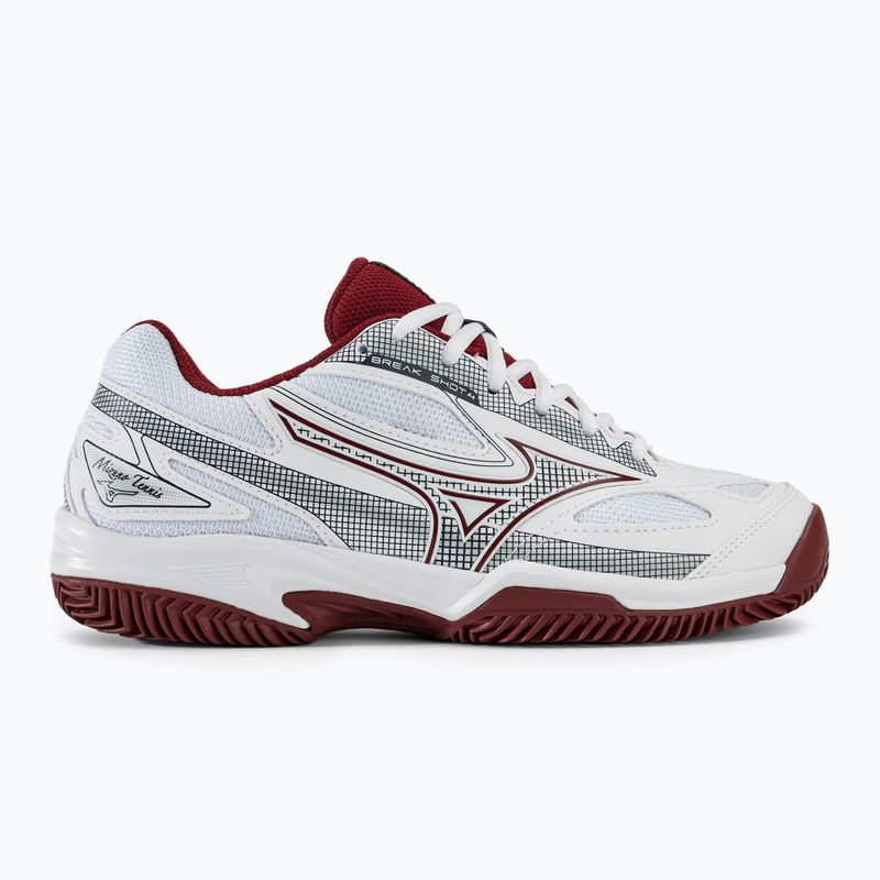 Buty do tenisa damskie Mizuno Break Shot 4 CC white/cabernet/papyrus 2