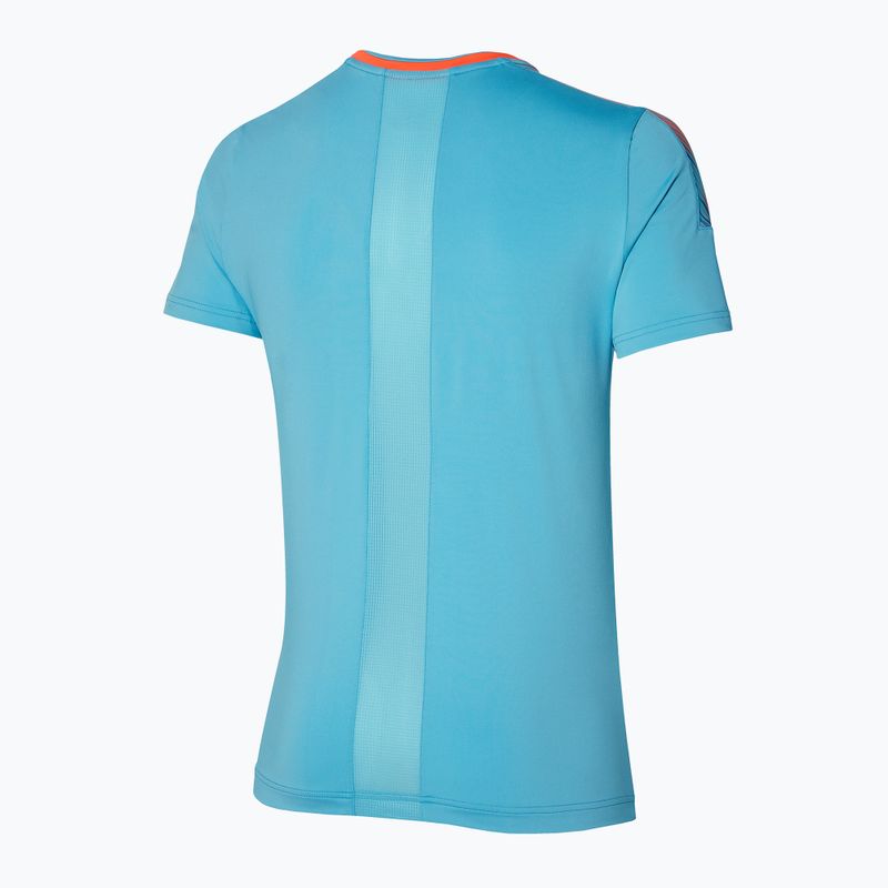 Koszulka tenisowa męska Mizuno Shadow Tee niebieska 62GAA00222 2