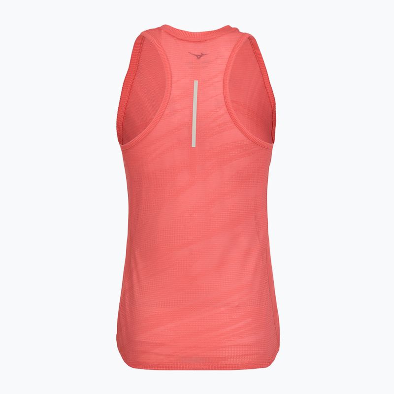 Koszulka do biegania damska Mizuno Aero Tank sunkissed coral 2
