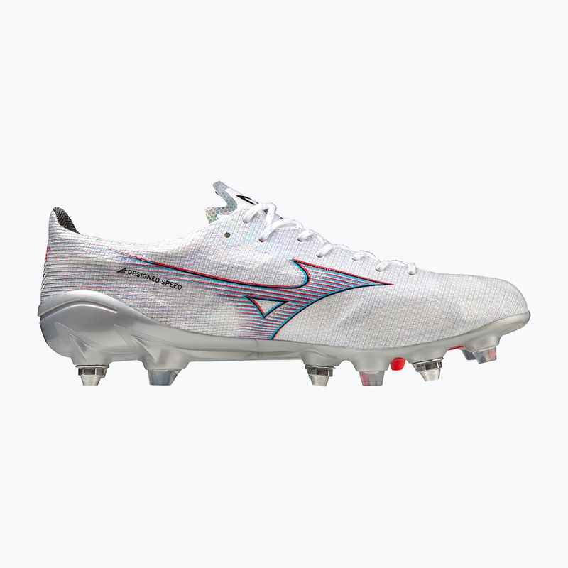 Buty piłkarskie męskie Mizuno Alpha JP Mix white/ignition red/ 801 c 11