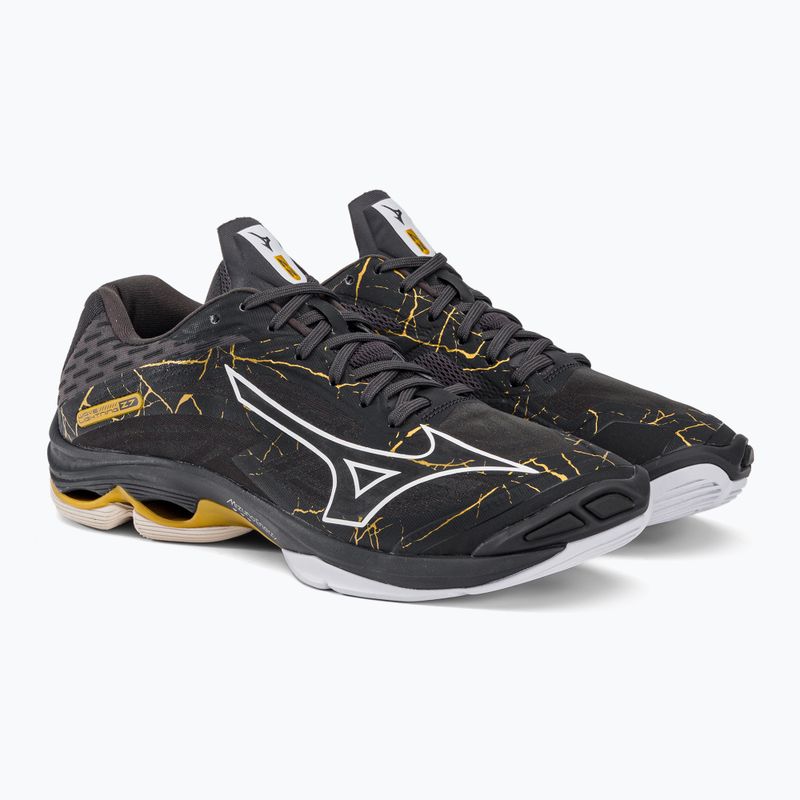 Buty do siatkówki męskie Mizuno Wave Lightning Z7 black oyster/mp gold/irongat 4