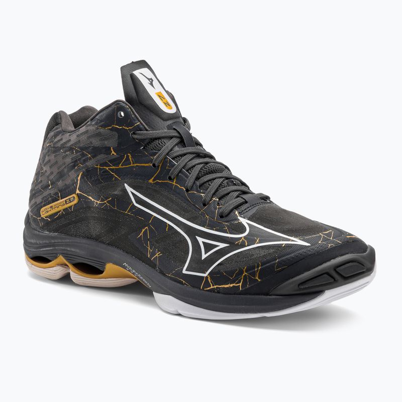 Buty do siatkówki męskie Mizuno Wave Lightning Z7 Mid black oyster/mp gold/irongat