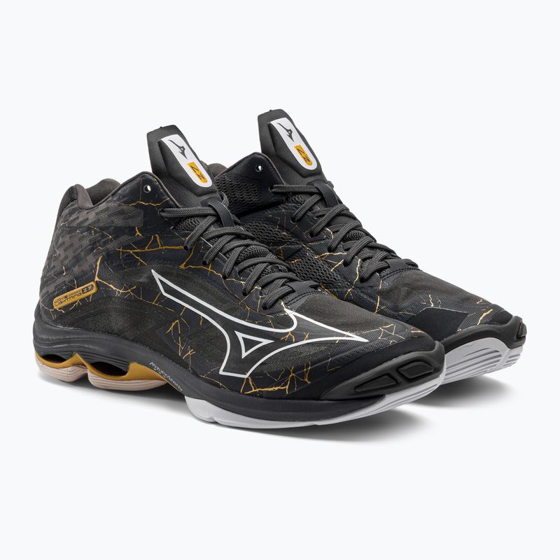 Buty do siatkówki męskie Mizuno Wave Lightning Z7 Mid black oyster/mp gold/irongat 5