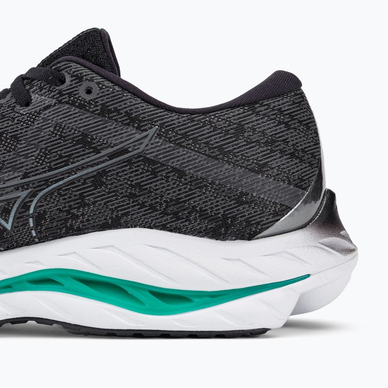 Buty do biegania męskie Mizuno Wave Inspire 19 black/ metallic gray/ bisgreen 9