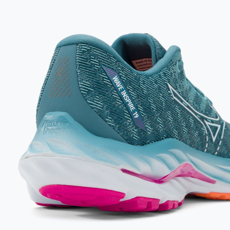 Buty do biegania damskie Mizuno Wave Inspire 19 province blue/ white/ 807 c 8
