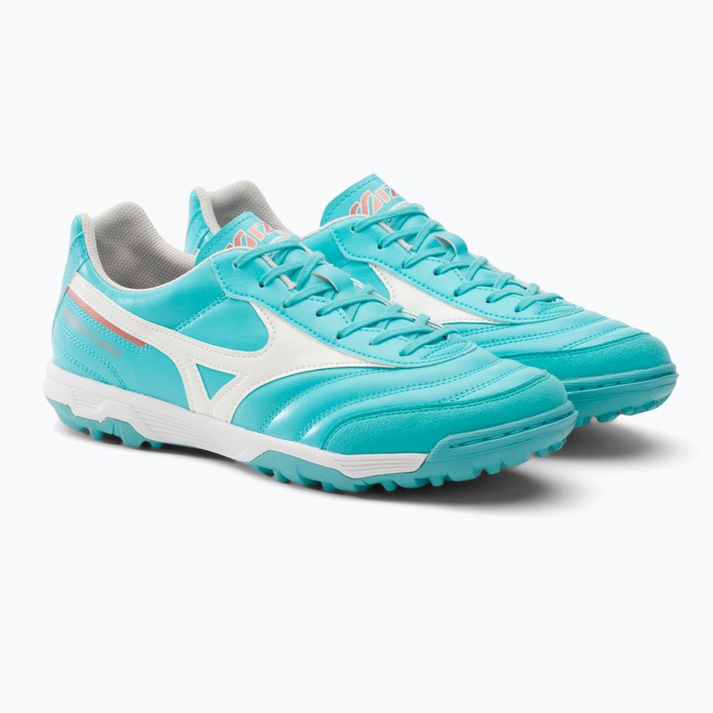 Buty piłkarskie męskie Mizuno Morelia Sala Classic TF blue curcao/snow white/redbsatin 4