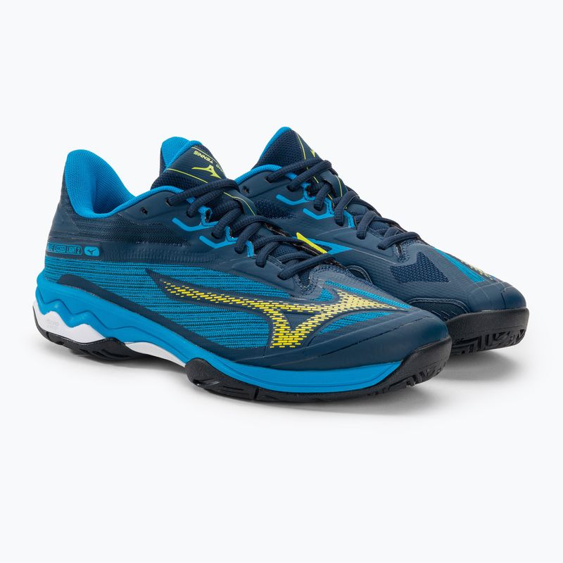 Buty do tenisa męskie Mizuno Wave Exceed Light 2 AC dress blues/bolt2 neon/clolsonne 4