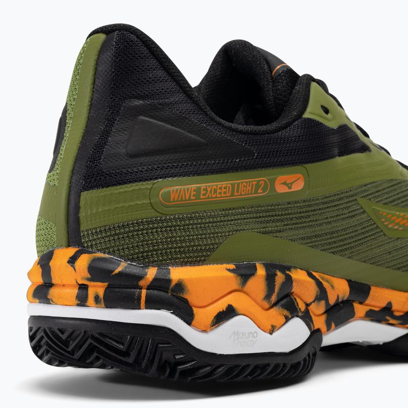 Buty do padla męskie Mizuno Wave Exceed Light 2 Padel calliste green/ vibrant orange/ black 9