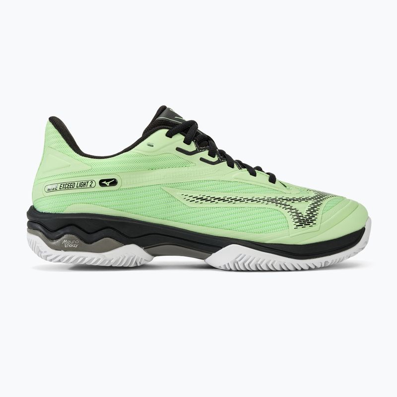 Buty do tenisa męskie Mizuno Wave Exceed Light 2 CC patina green/ black/ white 2