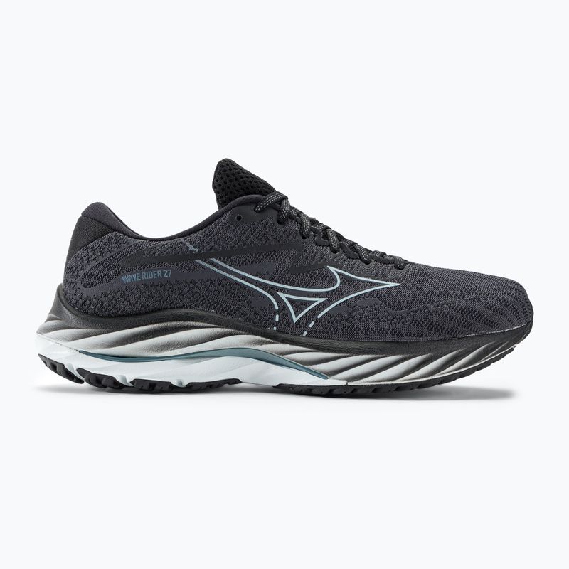 Buty do biegania męskie Mizuno Wave Rider 27 ebony/illusion blue/black 2