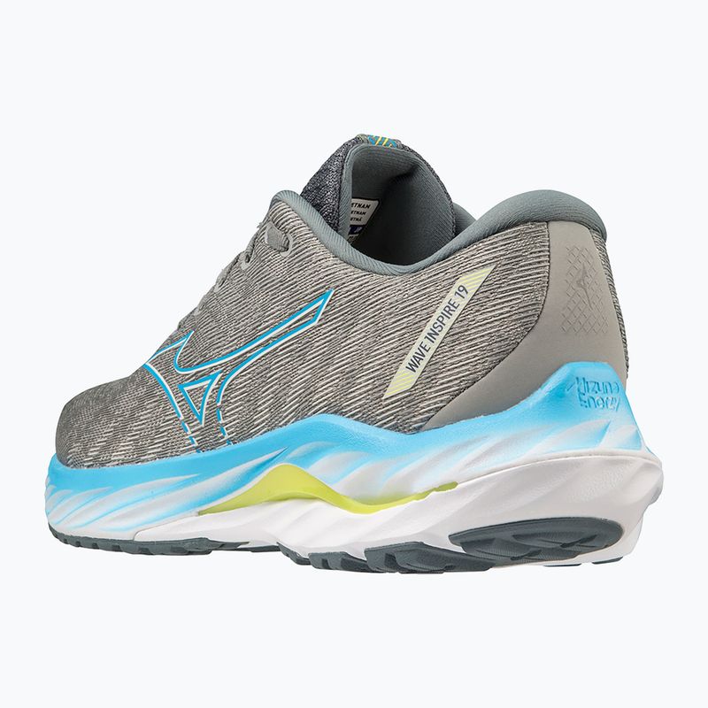 Buty do biegania męskie Mizuno Wave Inspire 19 ggray/jet blue/bolt2neon 9