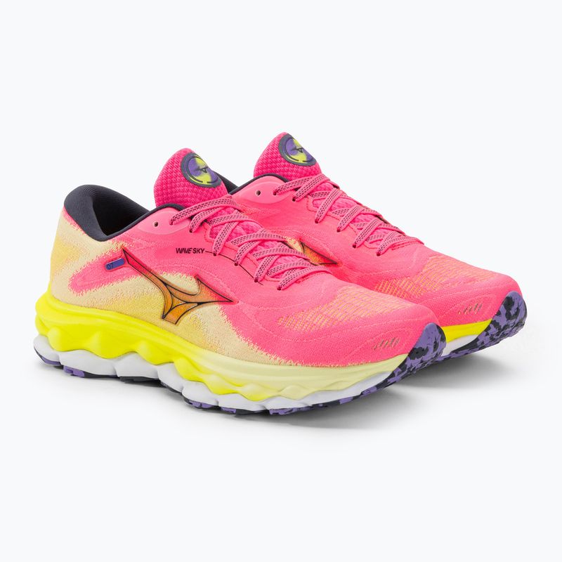 Buty do biegania damskie Mizuno Wave Sky 7 highvpink/ombre blue/bolt2neon 5