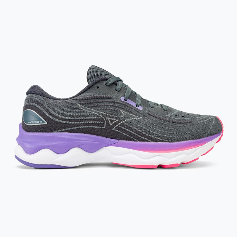 Buty do biegania damskie Mizuno Wave Skyrise 4 sweather/peony blue/punch 2