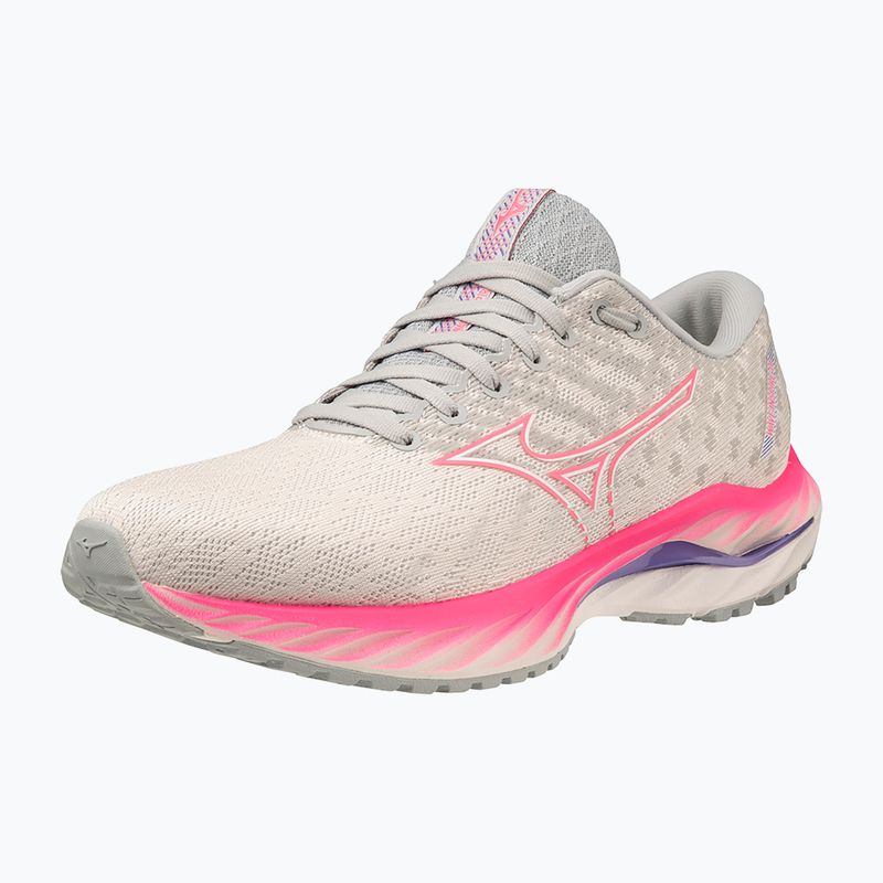 Buty do biegania damskie Mizuno Wave Inspire 19 snow white/ hi vis pink/ purple punch 8