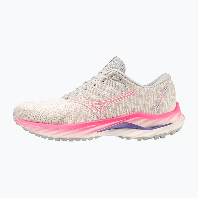 Buty do biegania damskie Mizuno Wave Inspire 19 snow white/ hi vis pink/ purple punch 9