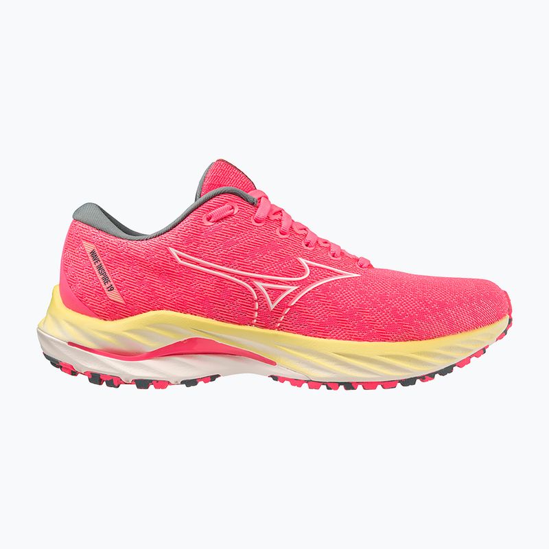 Buty do biegania damskie Mizuno Wave Inspire 19 hi vis pink/ snow white/ luminous 9