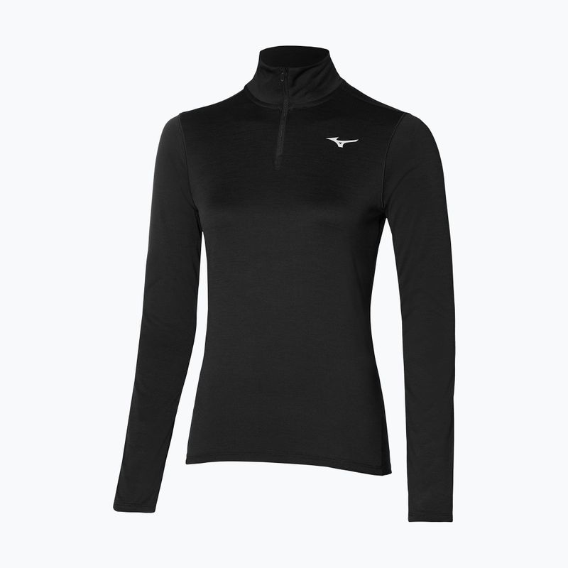 Longsleeve do biegania damski Mizuno Impulse Core Half Zip black