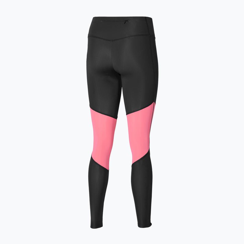 Legginsy damskie Mizuno Core Long black/sangria sunset 2