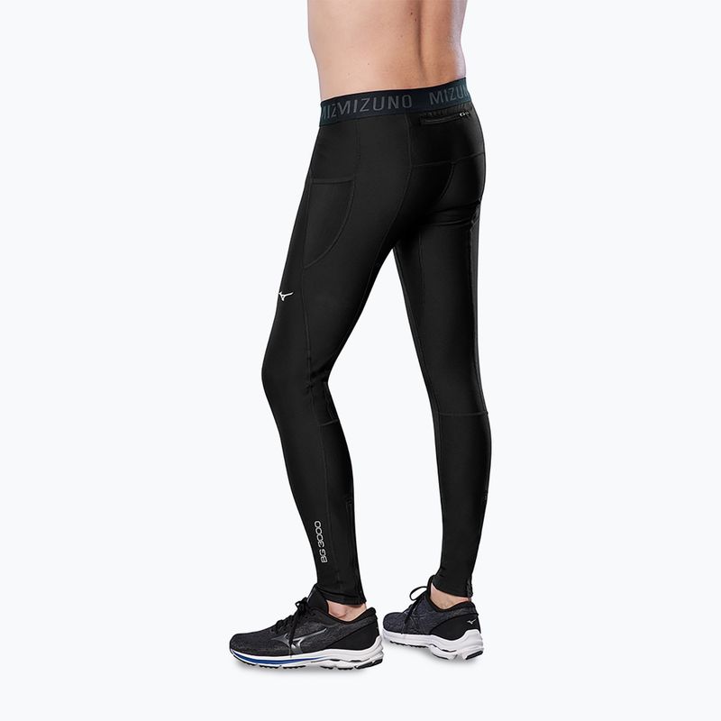 Legginsy do biegania męskie Mizuno BG3000 Long black 2