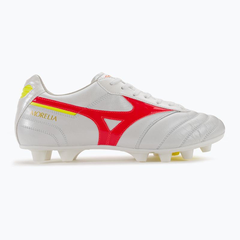 Buty piłkarskie męskie Mizuno Morelia II Elite MD white/flery coral2/bolt2 2