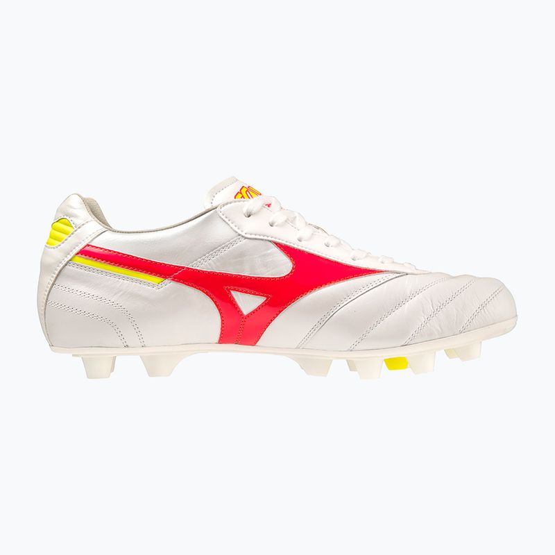Buty piłkarskie męskie Mizuno Morelia II Elite MD white/flery coral2/bolt2 8