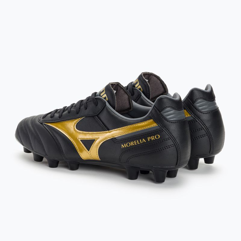 Buty piłkarskie męskie Mizuno Morelia II PRO MD black/gold/dark shadow 3