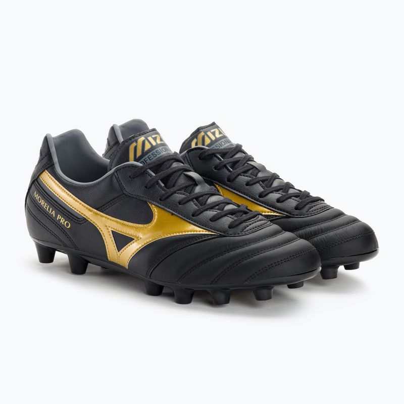 Buty piłkarskie męskie Mizuno Morelia II PRO MD black/gold/dark shadow 4