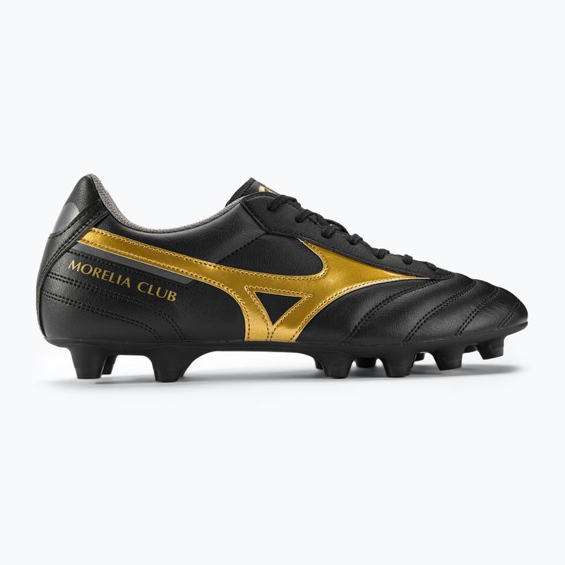 Buty piłkarskie męskie Mizuno Morelia II Club MD black/gold/dark shadow 2