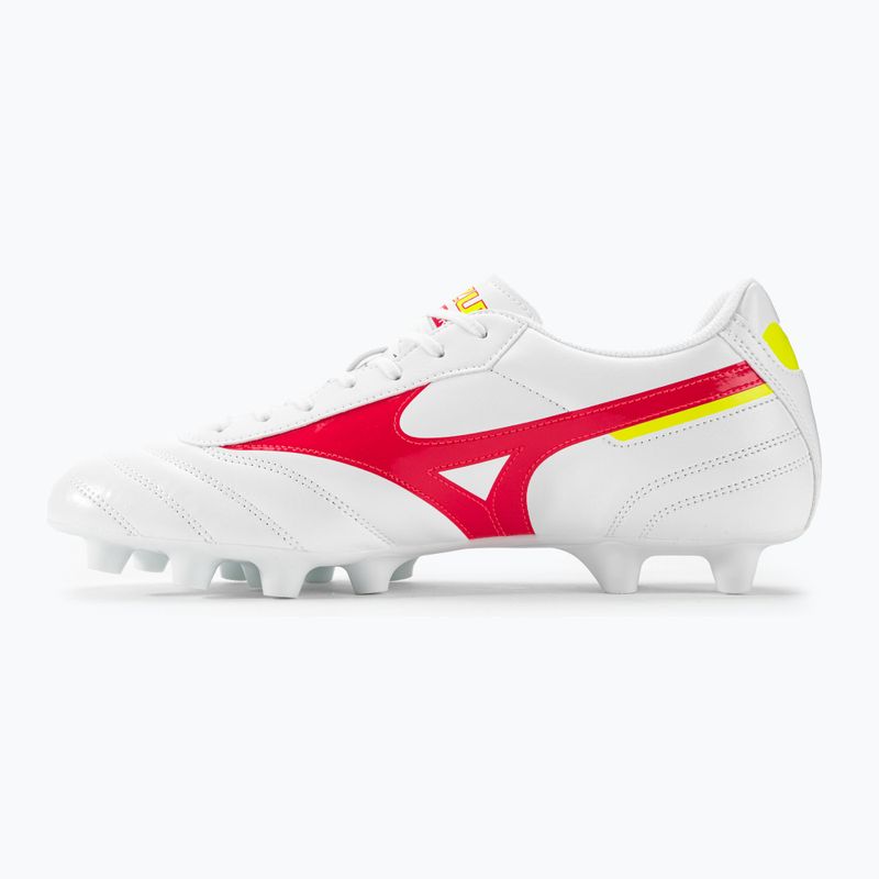 Buty piłkarskie męskie Mizuno Morelia II Club MD white/flery coral2/bolt2 3