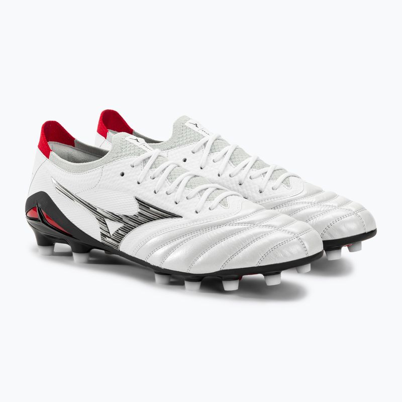 Buty piłkarskie Mizuno Morelia Neo IV Beta JP MD white/black/chinese red 5