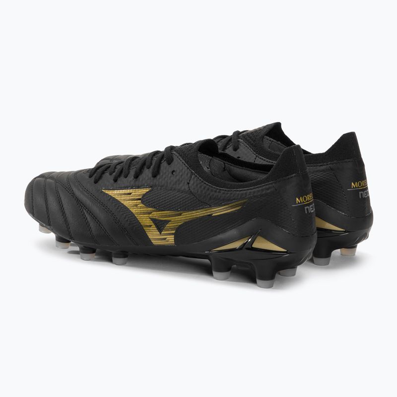 Buty piłkarskie męskie Mizuno Morelia Neo IV Beta Elite MD black/gold/black 4