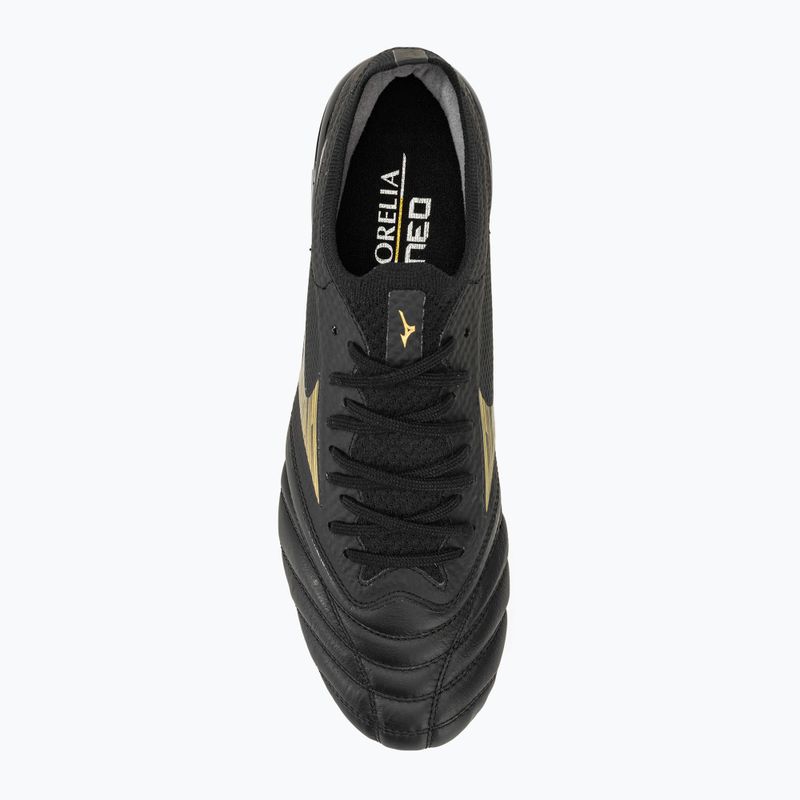 Buty piłkarskie męskie Mizuno Morelia Neo IV Beta SG black/gold/black 5