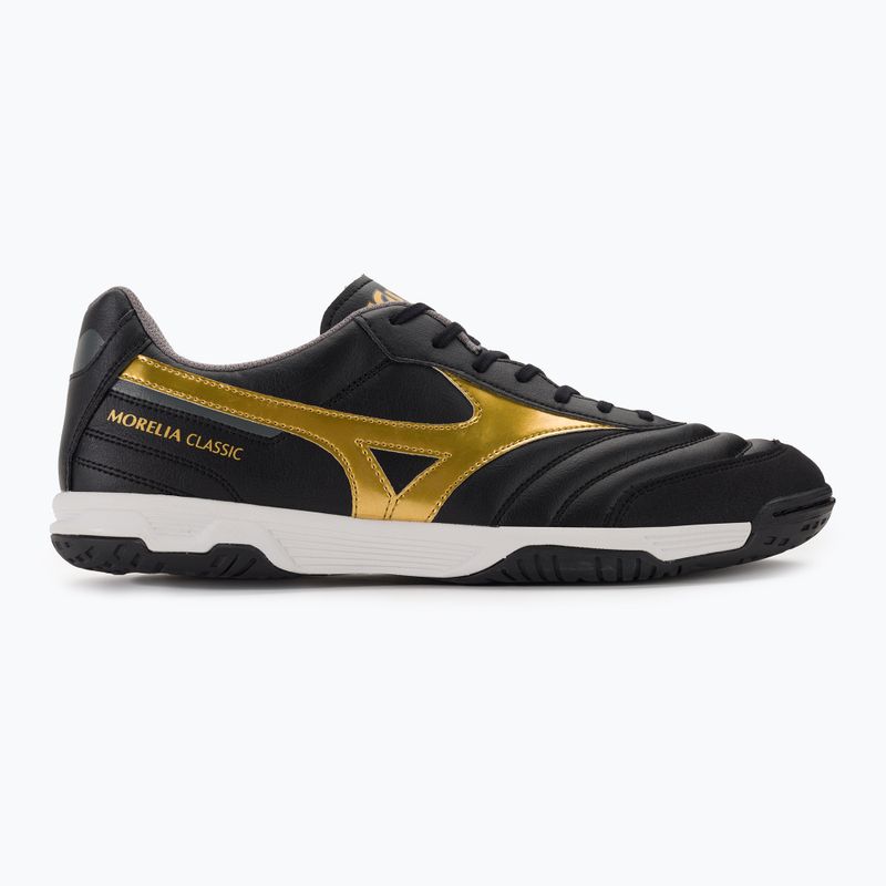 Buty piłkarskie męskie Mizuno Morelia Sala Classic IN black/gold/dark shadow 2