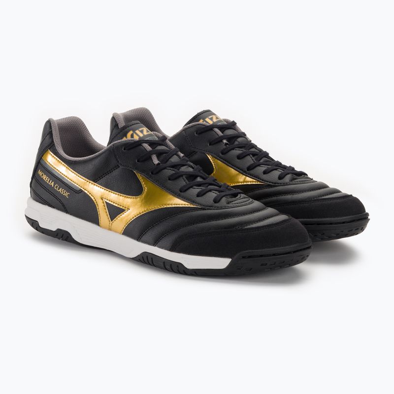 Buty piłkarskie męskie Mizuno Morelia Sala Classic IN black/gold/dark shadow 4