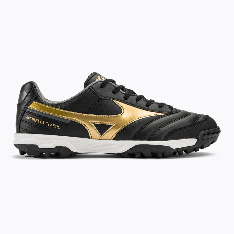 Buty piłkarskie męskie Mizuno Morelia Sala Classic TF black/gold/dark shadow 2