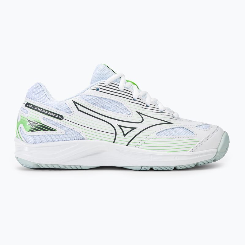 Buty do siatkówki damskie Mizuno Cyclone Speed 4 white/gridge/patinagreen 2