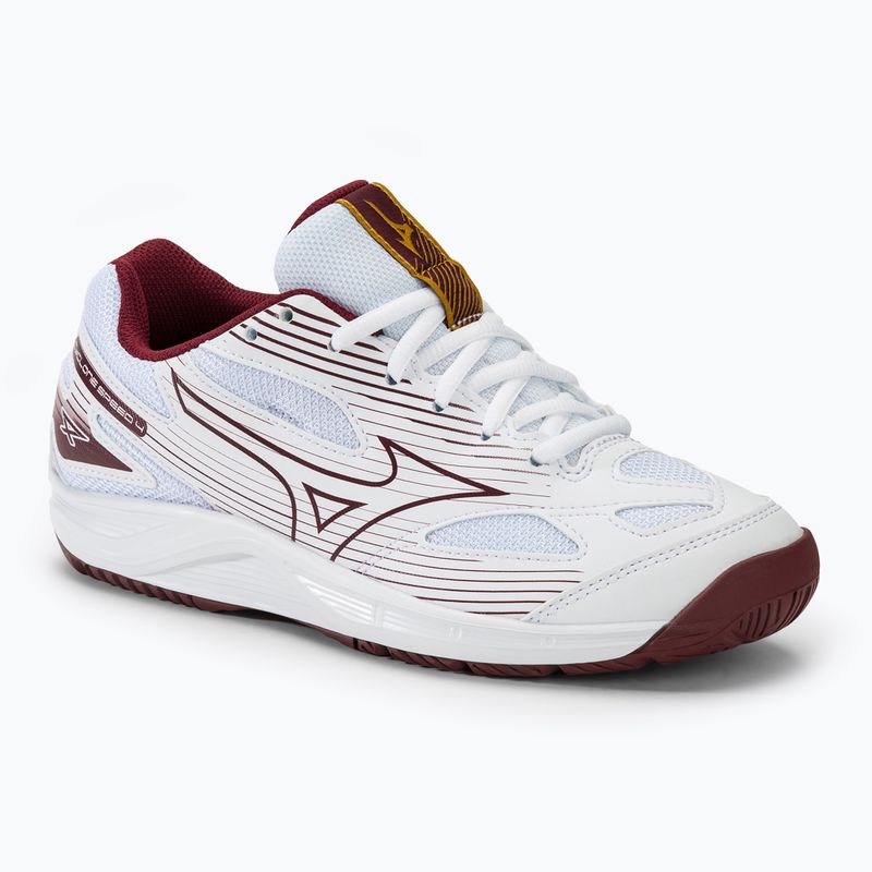 Buty do siatkówki damskie Mizuno Cyclone Speed 4 white/cabermet/mp gold