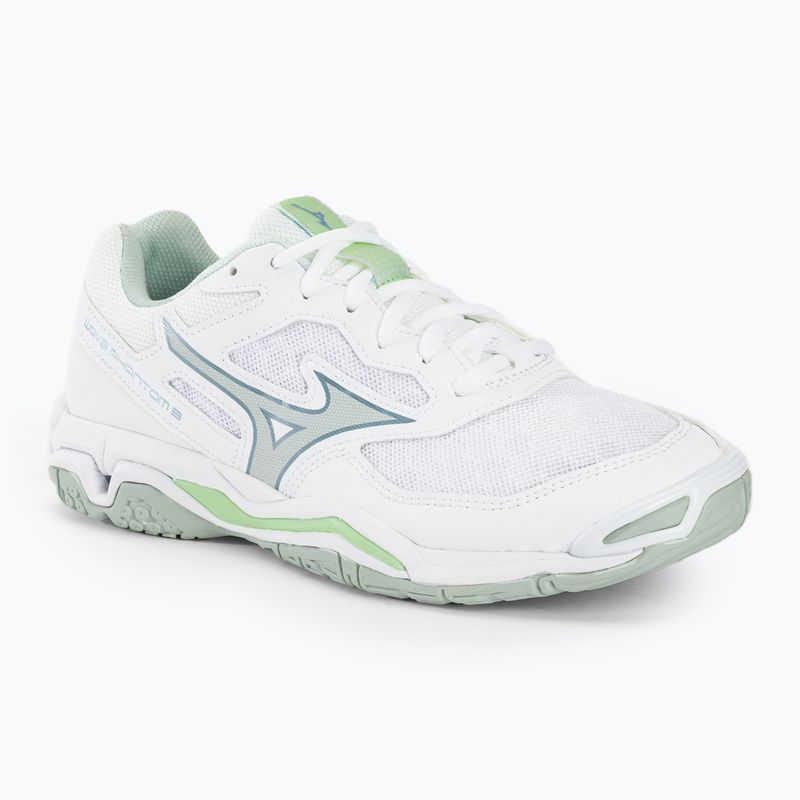 Buty do piłki ręcznej damskie Mizuno Wave Phantom 3 white/glacial ridge/patinagreen