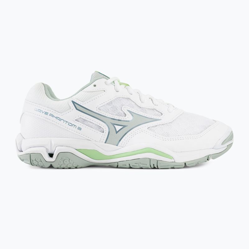 Buty do piłki ręcznej damskie Mizuno Wave Phantom 3 white/glacial ridge/patinagreen 2