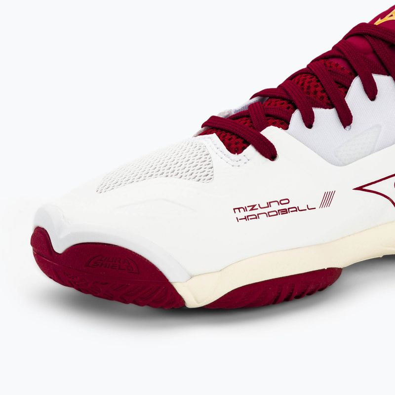 Buty do piłki ręcznej damskie Mizuno Wave Mirage 5 white/cabernet/mp gold 7