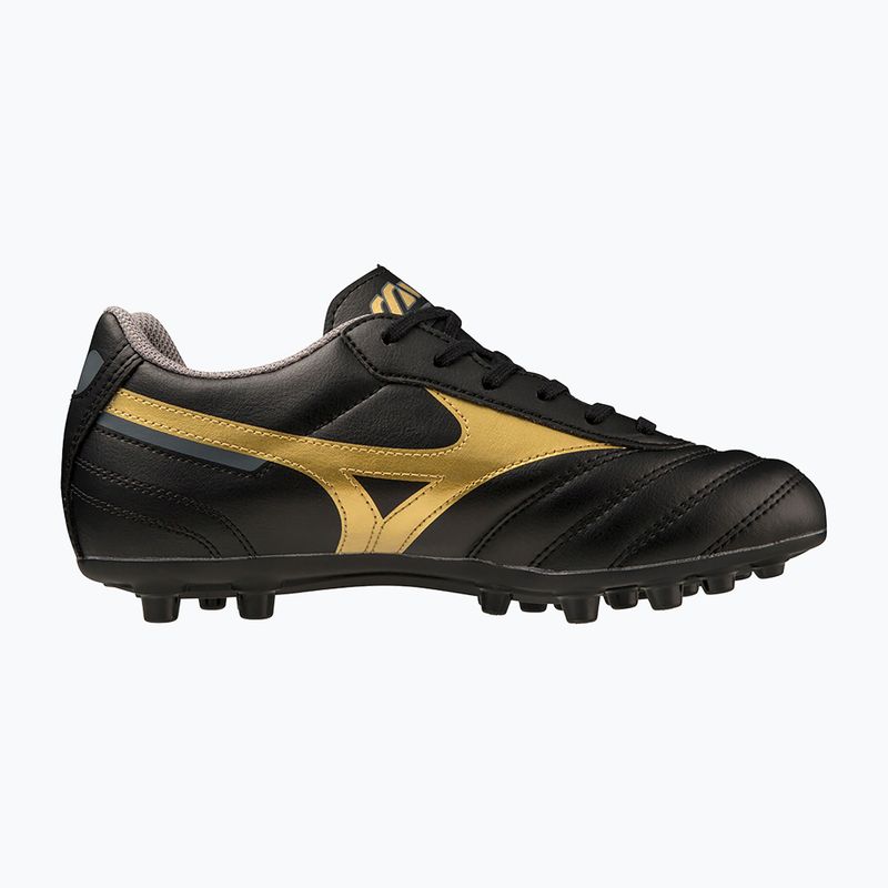 Buty piłkarskie dziecięce Mizuno Morelia II Club Jr AG black/gold/dark shadow 2