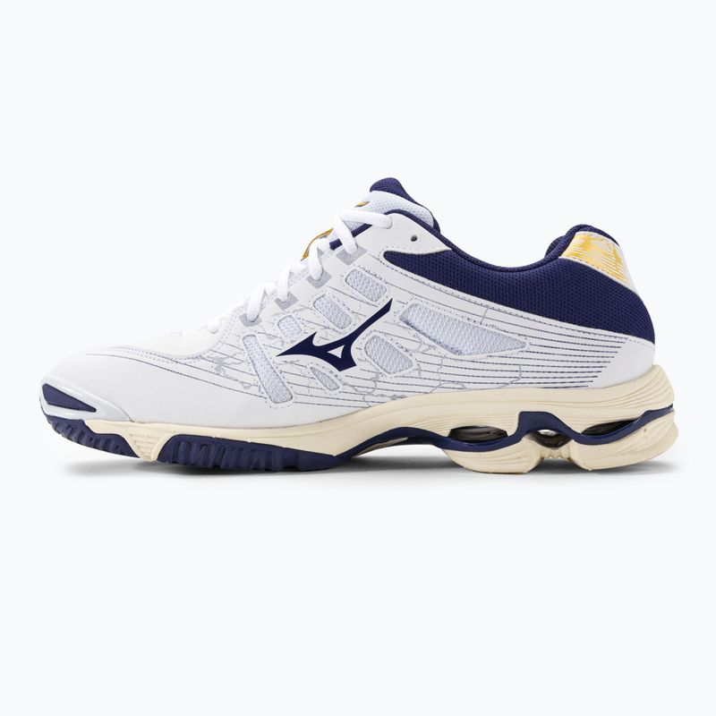 Buty do siatkówki Mizuno Wave Voltage white/blue ribbon/mp gold 3