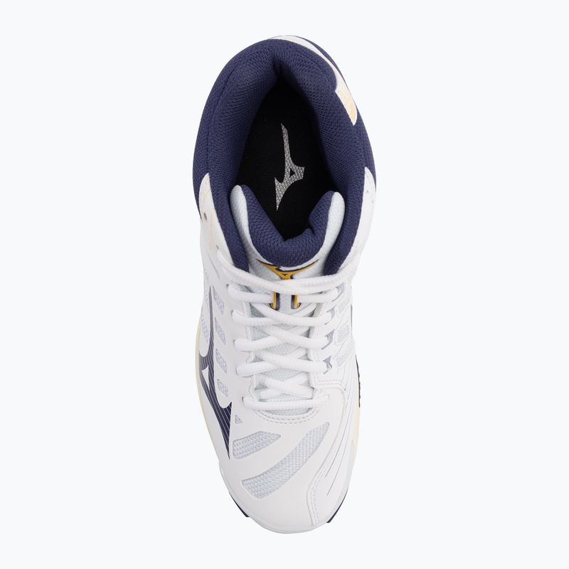 Buty do siatkówki Mizuno Wave Voltage Mid white/blue ribbon/mp gold 7