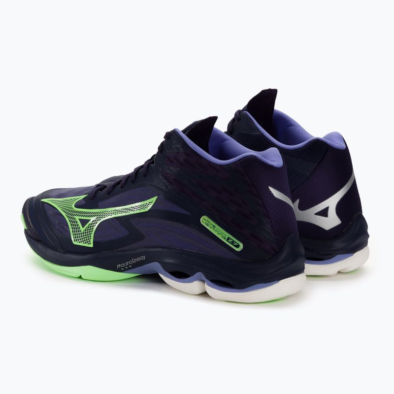 Buty do siatkówki męskie Mizuno Wave Lightning Z7 Mid evening blue/tech green/lolite 4