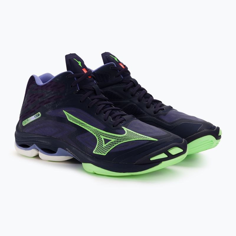 Buty do siatkówki męskie Mizuno Wave Lightning Z7 Mid evening blue/tech green/lolite 5