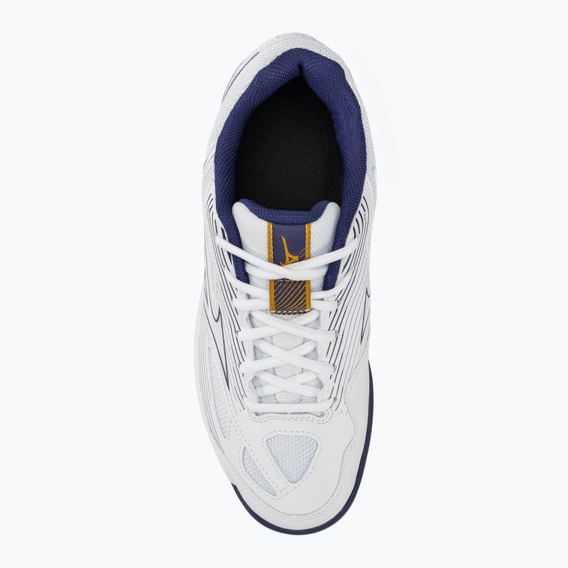 Buty do siatkówki Mizuno Cyclone Speed 4 white/blueribbon/mp gold 5