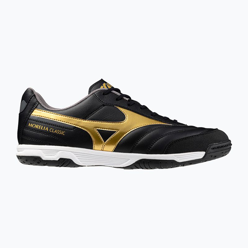 Buty piłkarskie męskie Mizuno Morelia Sala Classic IN black/gold/dark shadow 7